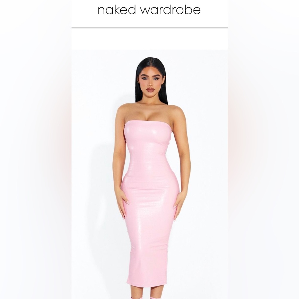 Naked Wardrobe Crocodile Tube Dress